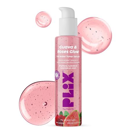 Buy PLIX Guava & Roses Glow Fat Water Toner Serum | 2-in-1 Toner serum | Fades Blemishes, Tightens & Cleanses Pores | Soothes Redness & Irritated Skin | 150 ml-Purplle