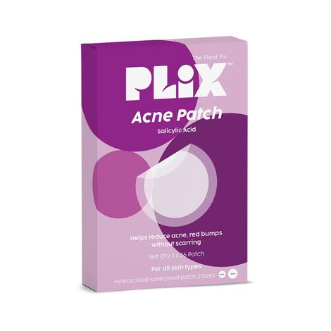 Buy PLIX Acne Patch Transparent, Waterproof with 0.5% Salicylic Acid | Ultra-thin with 100% Hydrocolloid | For Pimple Skin | 2 Sizes |36 patches-Purplle