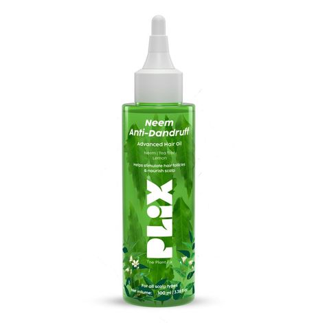 Buy PLIX Neem Anti-Dandruff Advanced Hair Oil | Reduces Dandruff | Soothes Itchy Scalp | Calms Inflammation | Non-Greasy & Lightweight | Dermatogically Tested |100 ml-Purplle