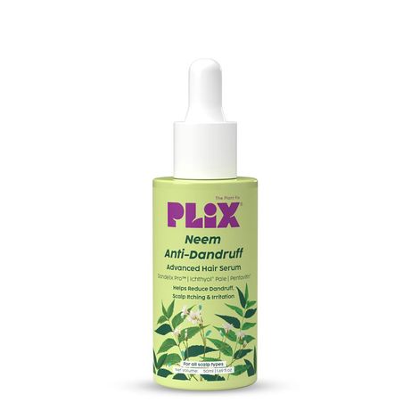 Buy PLIX Neem Anti-Dandruff Advanced Hair Serum | Help Reduce Dandruff, Itching & Inflammation 50 ml-Purplle