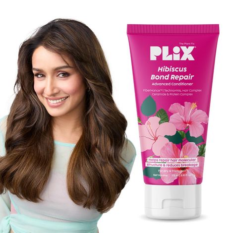 Buy PLIX Hibiscus Bond Repair Advanced Conditioner | Repairs Hair Molecular Structure & Reduces Breakage With Fiberhance & Technohyal Hair Complex | 175 ml, All, 1 Count-Purplle