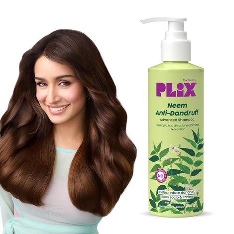 Buy PLIX Neem Anti-Dandruff Advanced Shampoo | Piractone Olamine & Pentavitin Paraben & Sulphate Free | For Men & Women | 200 ml-Purplle