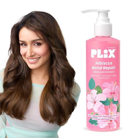 Buy PLIX Hibiscus Bond Repair Advanced Shampoo For Damaged, Frizzy Hair - 200 ml | Repair Hair Molecular Structure | Fiberhance & Hibiscus Extract | Men & Women-Purplle