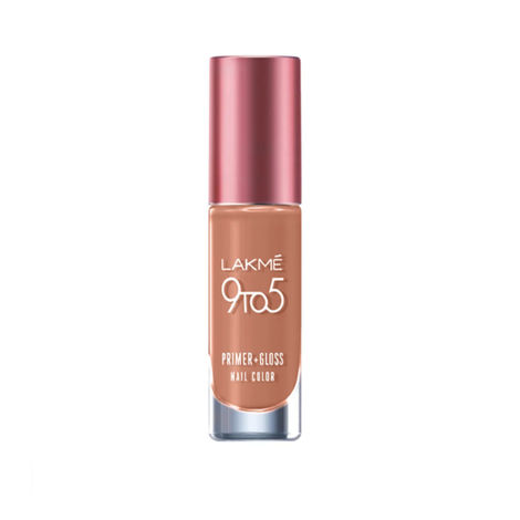 Buy Lakme 9 to 5 Primer + Gloss Nail Colour, BrownLatte, 6 ml-Purplle