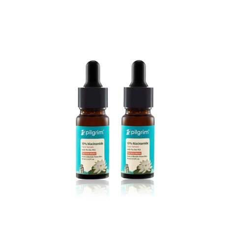 Buy Pilgrim 10% Niacinamide Face Serum Pack of 2 (10 ml each)-Purplle
