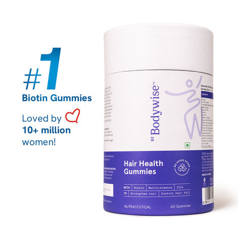 Buy Be Bodywise Biotin Hair Gummies - 60 Gummies, 222 gm-Purplle