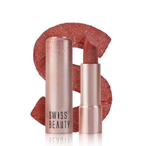 Buy Swiss Beauty More Than Glitter Lipstick- One Swipe Smooth Glide - Twinkle Copper - 3 gm-Purplle