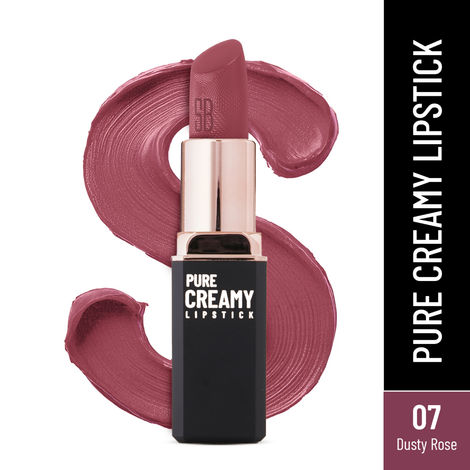 Buy Swiss Beauty Pure Creamy Lipstick | Smooth Glide | Matte Finish | Rich Colour | With Vitamin E & Tea Tree Oil | Hydrating | Dusty Rose - 4 gm-Purplle