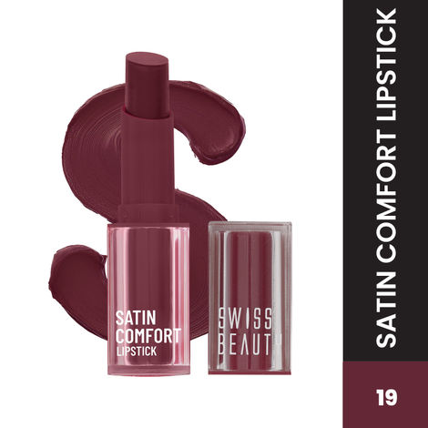 Buy Swiss Beauty Satin Comfort Lipstick - Burnt Maroon - 3 gm-Purplle