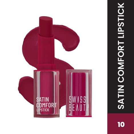 Buy Swiss Beauty Satin Comfort Lipstick - Wine Dine - 3 gm-Purplle