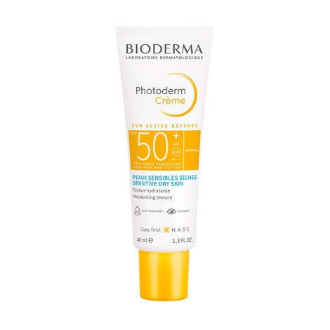 Buy Bioderma Photoderm Creme SPF 50+ Sunscreen Normal To Dry Sensitive Skin - Sun Active Defense (40 ml)-Purplle