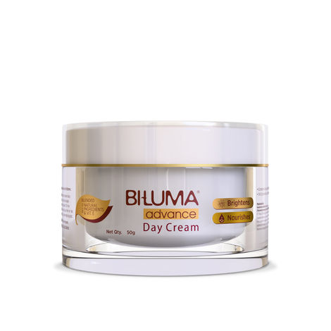Buy Biluma Advance Skin Brightening day cream for even skin tone |Blended with vitamin E and natural Ingredients for dark spots - 50 gm-Purplle