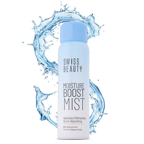 Buy Swiss Beauty Moisture Boost Face Mist | Hydrating | For Face & Body | With Hyaluronic Acid & Centella Asiatica | Quick-Drying - 80 ml-Purplle