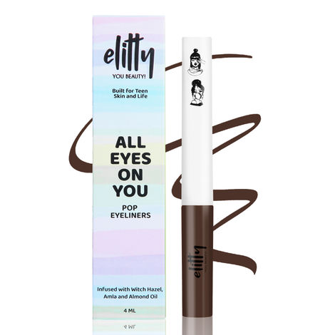 Buy Elitty Beauty Brown Matte Pop Coloured Eyeliner -Spill The Tea (4 ml)-Purplle