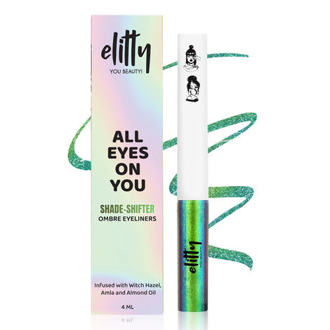 Buy Elitty Beauty Green- Blue Ombre Holographic Eyeliner -Aurora (4 ml)-Purplle