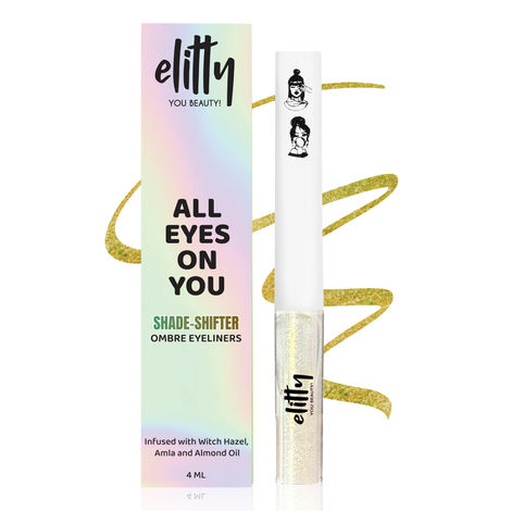 Buy Elitty Beauty Gold-Green Ombre Holographic Eyeliner -Halo ( 4 ml)-Purplle
