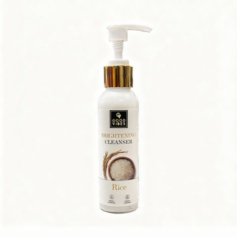 Buy Good Vibes Rice Brightening Face Cleanser | Korean Rice Glow Ritual | Niacinamide + Rice Protein | Deep Cleanse & Hydrate | Brightens & Evens Tone | Glass-Skin Daily Cleanser | Gentle, Non-Drying | Suitable for All Skin Types – 120 ml-Purplle
