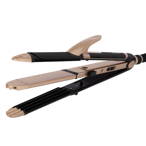 Buy Vega 3 in 1 Hair Styler for Women | Straightener, Curler and Crimper, Suitable for All Hair Types, Gold-Black (VHSCC-01)-Purplle