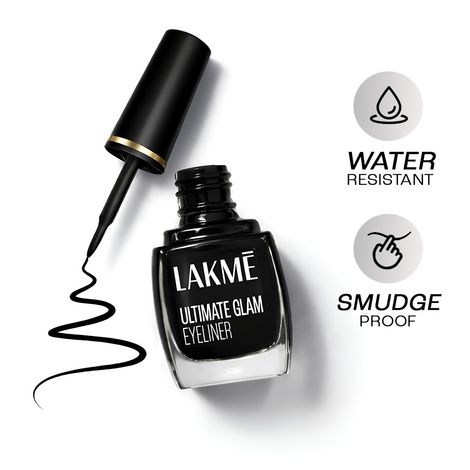 Buy Lakme Ultimate Glam Eye Liner | Semi Matte | Black | 9 ml-Purplle