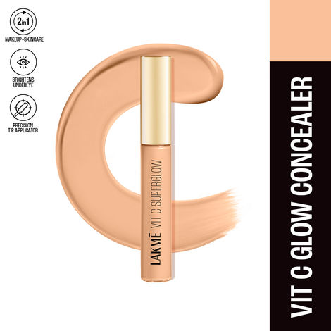 Buy Lakme Makeup+Skincare Vit C Superglow Concealer 10 Ivory 5.4 ml-Purplle