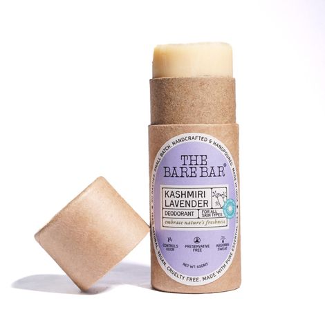 Buy The Bare Bar Kashmiri Lavender Push-Up Deodorant – 60 gm | Aluminium-Free | With Shea Butter, Arrowroot Powder & Vitamin E | Calming Natural Odour Protection for All Skin Types-Purplle