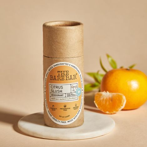 Buy The Bare Bar Citrus Slush Push-Up Deodorant – 60 gm | Aluminium-Free | With Shea Butter, Arrowroot Powder & Vitamin E | Refreshing Citrus Freshness for All Skin Types-Purplle