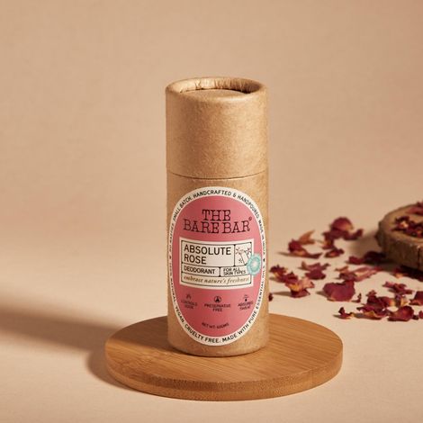 Buy The Bare Bar Absolute Rose Push-Up Deodorant – 60 gm | Aluminium-Free | With Shea Butter, Arrowroot Powder & Vitamin E | Floral Freshness for All Skin Types-Purplle