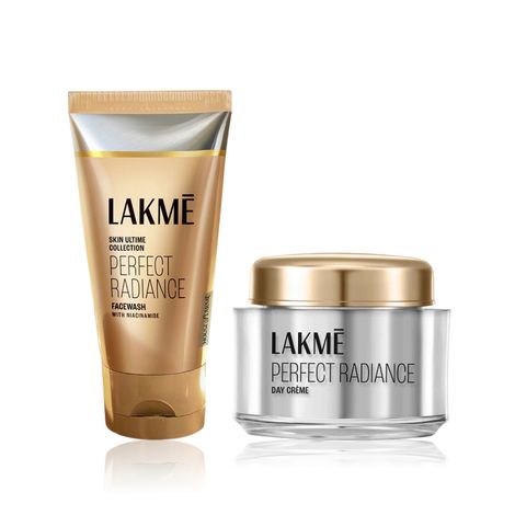 Buy Lakme Perfect Radiance Brightening Combo (Perfect Radiance Brightening Facewash with 98% Pure Niacinamide (50 gm) + Absolute Perfect Radiance Skin Brightening Day Creme (28 gm) )-Purplle