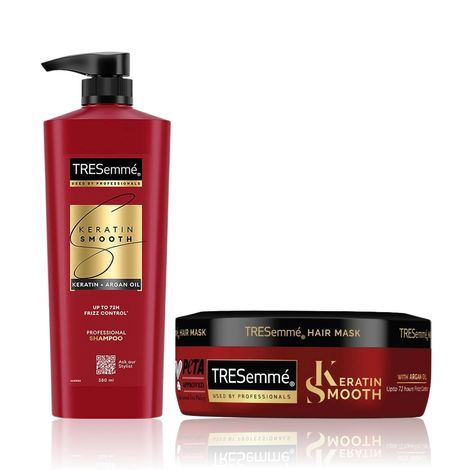 Buy TRESemme Keratin Smooth Combo ( Keratin Smooth Shampoo (580 ml) + Keratin Smooth Hair Mask with Argan Oil (100ml) )-Purplle