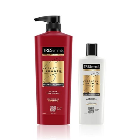 Buy TRESemme Keratin Smooth Shampoo & Conditioner Combo ( Shampoo (580 ml) + Conditioner (190 ml) )-Purplle