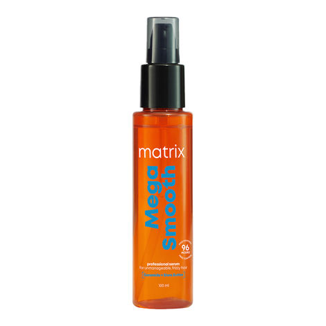 Buy Matrix Mega Smooth Serum for Frizzy, Unmanageable Hair | 96Hr Frizz Control* | Used by 1 Lakh Hairstylists | with Shea Butter, 100 ml-Purplle