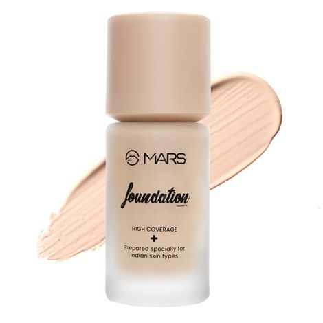 Buy MARS High Coverage Liquid Foundation | Blemish Free & Blendable Foundation for Makeup (40 ml) (SHADE-01)-Purplle
