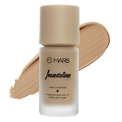 Buy MARS High Coverage Liquid Foundation | Blemish Free & Blendable Foundation for Makeup (40 ml) (SHADE-05)-Purplle
