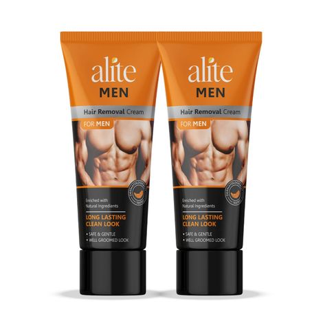 Buy Alite Hair Removal Cream for Men | Instant & Painless Hair Removal | Moisturizes & De-Tans| Softens Skin & Works Quickly Pack of 2 (Each 60 gm)-Purplle