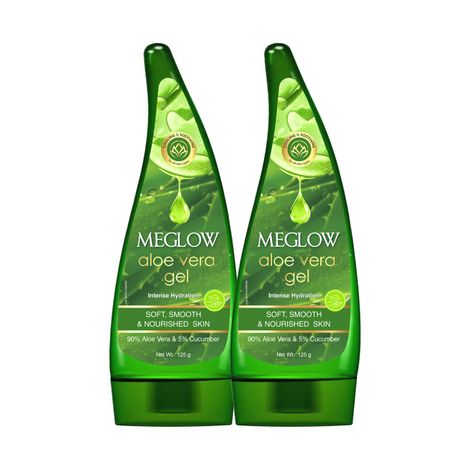 Buy MEGLOW ALOE VERA GEL 125 gm Pack of 2-Purplle