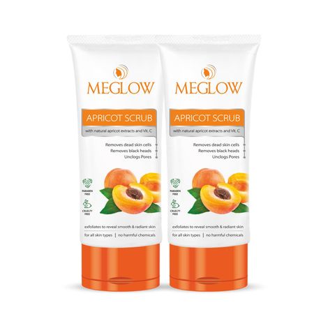 Buy MEGLOW APRICOT SCRUB 70 gm Pack of 2-Purplle
