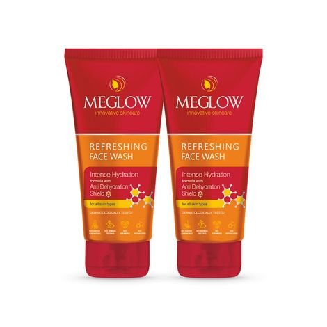 Buy MEGLOW REFRESHING FACE WASH 70 gm Pack of 2-Purplle