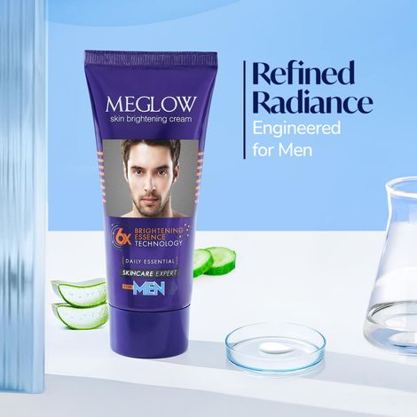 Buy MEGLOW MEN BRIGHTENING CREAM 50 gm-Purplle