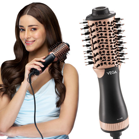 Buy VEGA Litstyle L3 Volumizer Hair Blow Dryer Brush With 3 Heat/2 Speed Settings, 360° Airflow Vent, 3 in 1 Compact Hot Air Brush For Women, Tourmaline Ceramic Coated Barrel, 500 Watts, (VHSD-03) 1 pc-Purplle