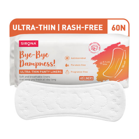 Buy SIRONAA Panty Liners (Daily wear) 60 Counts - Large-Purplle