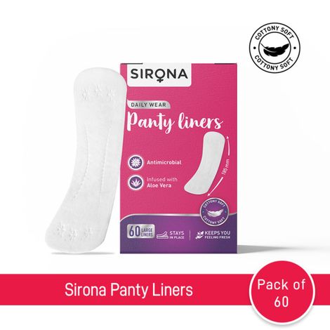 Buy SIRONAA Panty Liners (Daily wear) 60 Counts - Large-Purplle