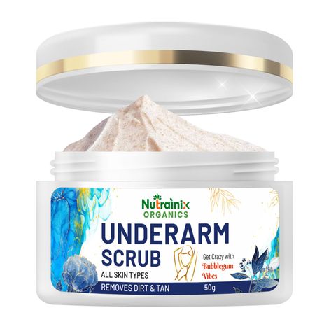 Buy Nutrainix Organics Brightening Underarm Scrub, Embrace Confidence with Gentle Tan Removal & Brightening for Underarms - 50 gm-Purplle
