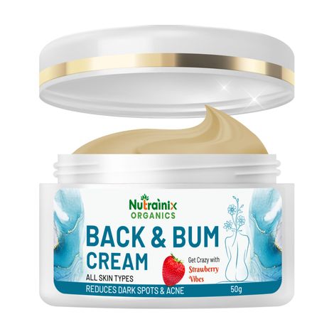 Buy Nutrainix Organics Back & Bum Cream, Brightening Treatment for Dark Spots & Radiant Skin for All Skin Types - 50 gm-Purplle