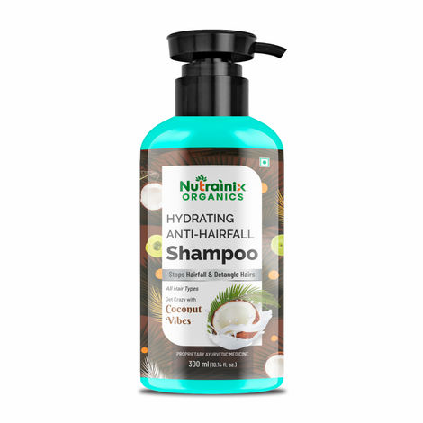 Buy Nutrainix Organics Hydrating Anti-Hairfall Shampoo, Coconut Surge for Hairfall Control & Hydrated, Resilient Hair - 300 ml-Purplle