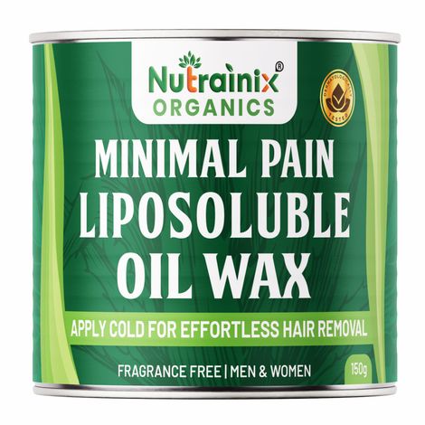 Buy Nutrainix Organics Minimal Pain Liposoluble Oil Wax - No-Heat Required - Apply Cold For Effortless Hair Removal- 150 gm-Purplle