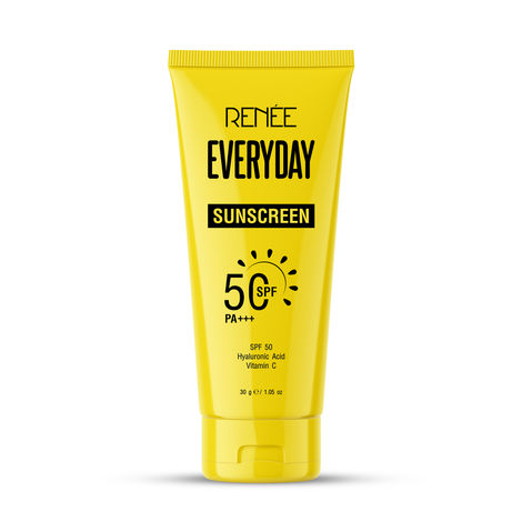 Buy Renee Everyday SPF 50 Pa+++ Sunscreen, Protacts From Uva & Uvb, Lightweight & Non-Sticky, Moisturizes & Nourishes The Skin, Zero White Cast, Hyaluronic Acid, Niacinamide & Vitamin E Infused (30 gm)-Purplle