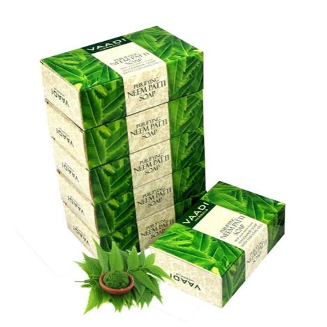 Buy Vaadi Herbals Neem Patti Soap Contains Pure Neem Leaves (5 + 1 Free) (75 g) (Pack of 6)-Purplle