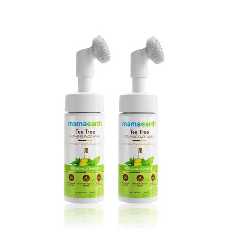 Buy Mamaearth Tea Tree Foaming Face Wash with Tea Tree & Salicylic Acid for Acne & Pimples 150 ml (Pack of 2)-Purplle