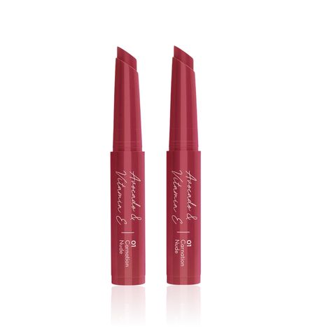Buy Mamaearth Moisture Matte Longstay Mini Lipstick with Avocado Oil & Vitamin E for 12 Hour Long Stay-02 Plum Punch - 0.7 gm (Pack of 2)-Purplle