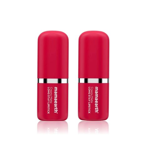 Buy Mamaearth Creamy Matte Long Stay Lipstick with Murumuru Butter and Vitamin E for 8-Hour Long Stay |Tulip Magenta - 4.2 gm (Pack of 2)-Purplle
